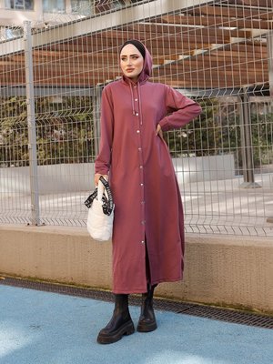 Lila Burcu Önden Cıtçıtlı Kap