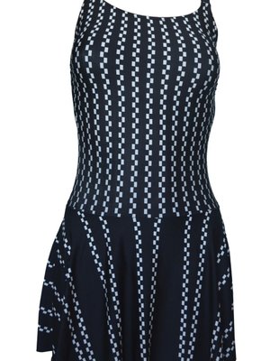 Siyah Beyaz Etekli Mayo