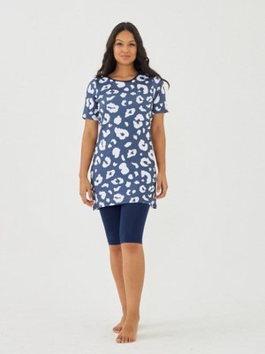 Lacivert Yarı Açık Taş Desenli Mayo Lacivert Yarı Açık Taş Desenli Mayo