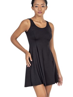 Siyah Kuplu Etekli Elbise Mayo