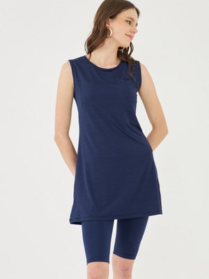 Lacivert Sıfır Kol Mayo