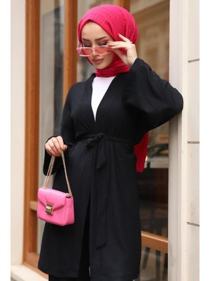 Siyah Kuşaklı Kimona Takım