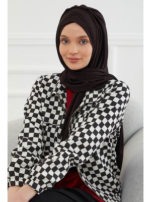 Siyah Çoklu Çapraz Dikim Pratik Penye Şal,ps