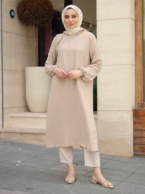 Vizon Ayrobin Kapüşonlu Tunik