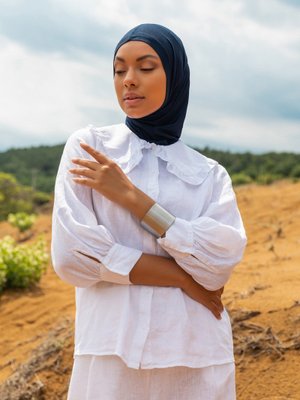 Lacivert Sport Jersey Viskon Hijab Bone Lacivert Sport Jersey Viskon Hijab Bone