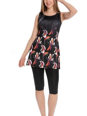 Siyah Likralı Alt Detay Mayo