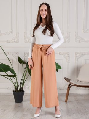 Bisküvi Viskon Bol Kesim Pantolon Bisküvi Viskon Bol Kesim Pantolon