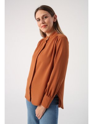 Taba Hakim Yaka Kısa Gömlek