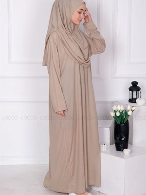 Cantalı Tek Parca Namaz Elbısesı Tas