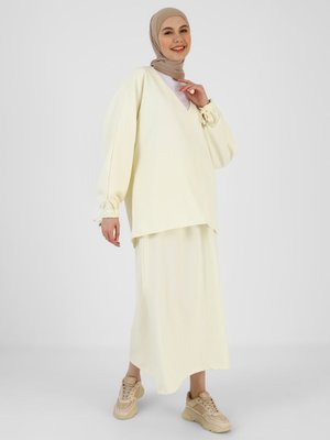 Vanilya Double Kumaş Tunik & Etek İkili Takım