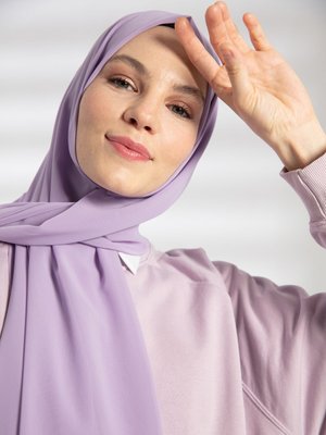 Lila Şifon Şal