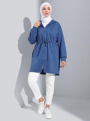 Derin Mavi Beli Bağcıklı Kap Derin Mavi Beli Bağcıklı Kap