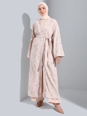 Açık Taş Aerobin Fisto Detaylı Rahat Abaya Ferace