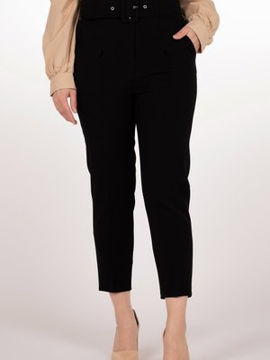 Siyah Yüksek Bel Kalem Pantolon