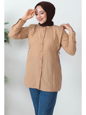 Bisküvi Kuş Gözlü Terikoton Gömlek