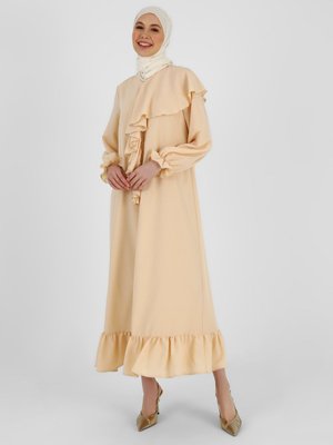 Vanilya Volan Detaylı Elbise