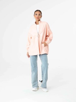 Pudra Fermuar Detaylı Ceket