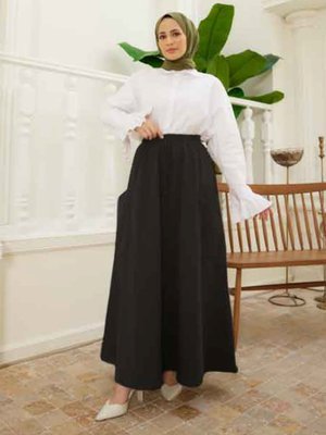 Siyah Denim Etek Siyah Denim Etek