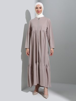 Vizon Boydan Fermuarlı Ferace