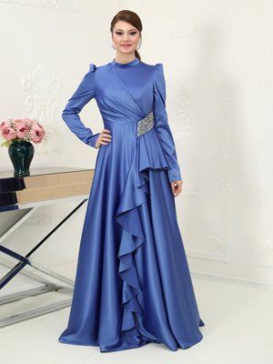 Nazende Abiye Elbise İndigo