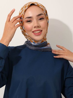 Tuva Çok Renkli Vintage Özel Tasarım Eşarp