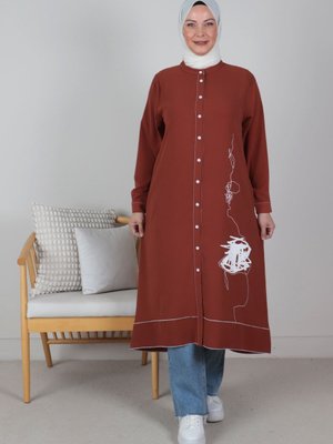 Akik Büyük Beden Baskılı Aerobin Kap