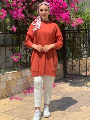 Kiremit Soul Puane Basic Kısa Sweat