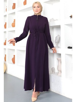 Mürdüm Beli Bağlamalı Ferace Mürdüm Beli Bağlamalı Ferace