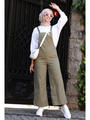 Haki Davis Askılı Tulum Haki Davis Askılı Tulum