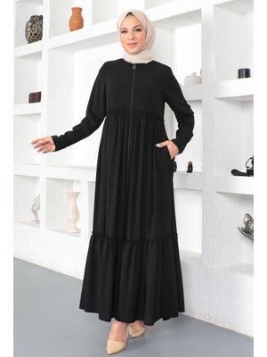 Siyah Volanlı Ferace Siyah Volanlı Ferace