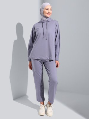 Koyu Leylak İkili Eşofman Takımı