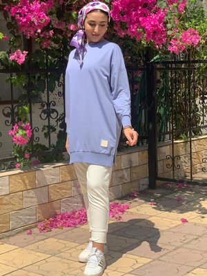 İndigo Soul Puane Basic Kısa Sweat