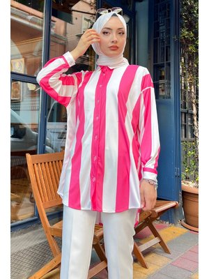 Fuşya Zara Desen Tunik