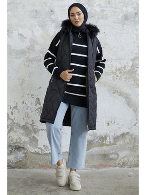 Siyah Elora Kapitone Şişme Yelek Siyah Elora Kapitone Şişme Yelek