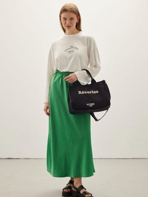 Yeşil Saten Etek Yeşil Saten Etek