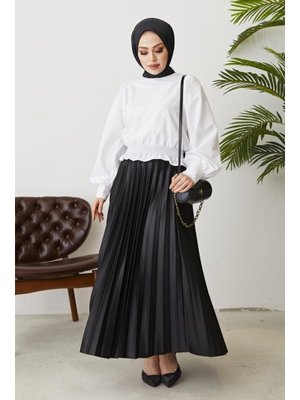 Siyah Piliseli Etek Siyah Piliseli Etek