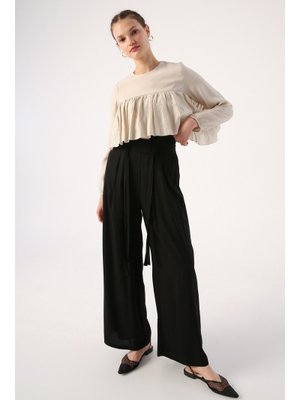 Kuşak Detaylı Piliseli Etek Mint Kuşak Detaylı Piliseli Etek Mint