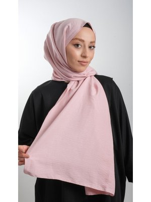 Pembe Düz Klasik Şal Pamuk Caz Sade