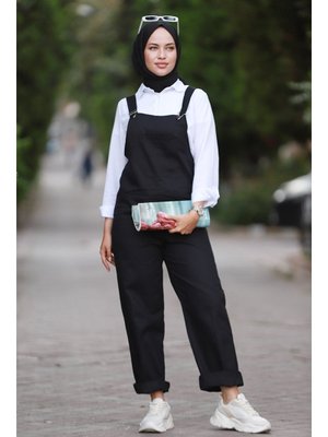 Siyah Else Tek Cepli Tulum