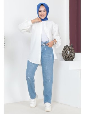 Çağla Beli Ve Paçası Lastikli Pantolon