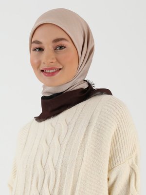 Dubai Kaşmir Eşarp Bej Kahverengi