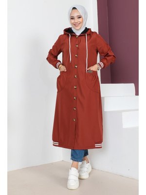 Kiremit Ribanalı Trençkot