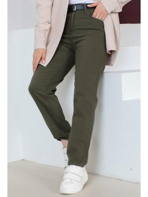 Pembe Brit Detaylı Elbise