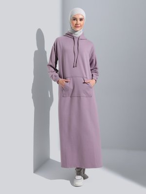 Lavanta Cep Detaylı Elbise