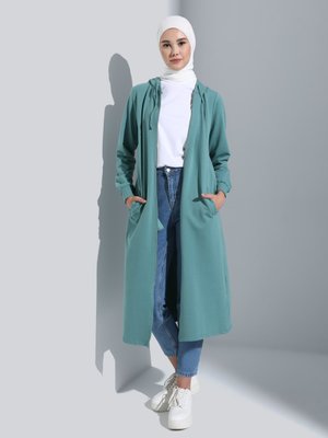 Çağla Fermuarlı Uzun Spor Kap Çağla Fermuarlı Uzun Spor Kap