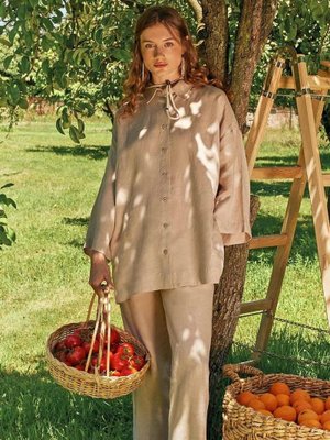 Keten Rahat Pantolon Natural Keten Rahat Pantolon Natural