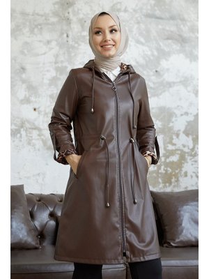 Acı Kahve Almin Kolu Apolet Detay Deri Kap