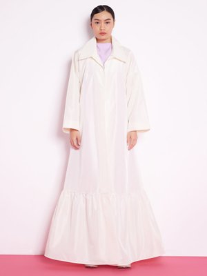 Ekru Volan Detaylı Kaftan Ekru Volan Detaylı Kaftan