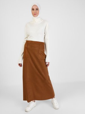 Camel Scuba Süet A Kesim Etek