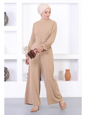 Vizon Kemerli Tulum Elbise